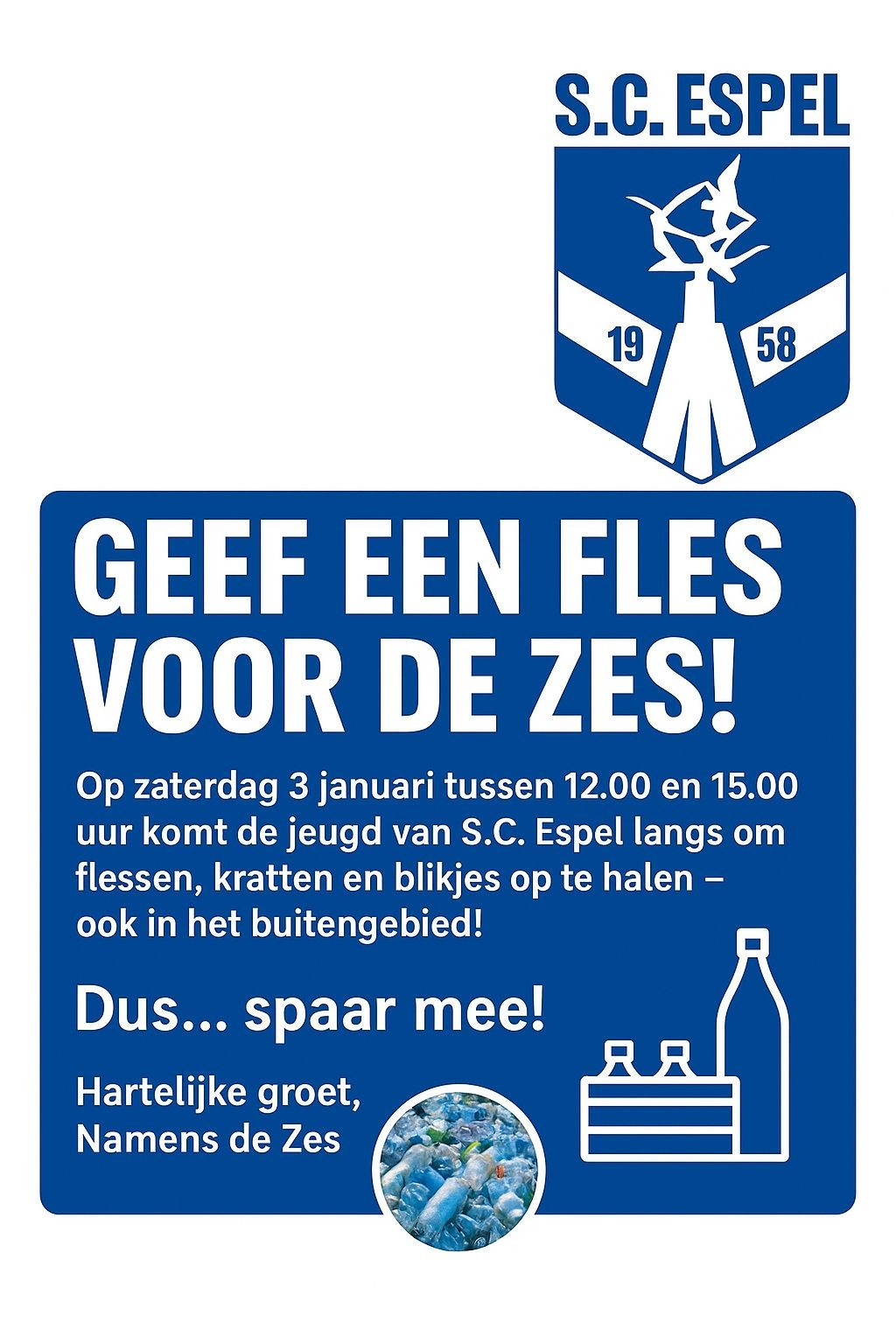 Dank aan alle flesseninzamelaars!