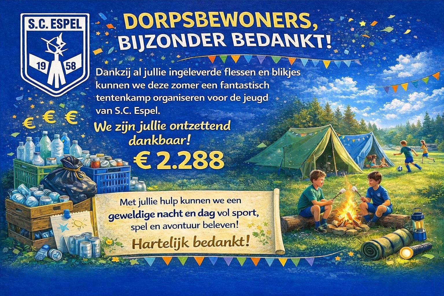 𝐅𝐥𝐞𝐬𝐬𝐞𝐧𝐚𝐜𝐭𝐢𝐞 2026: € 𝟐.𝟐𝟖𝟖,- 𝐨𝐩𝐠𝐞𝐡𝐚𝐚𝐥𝐝!💯