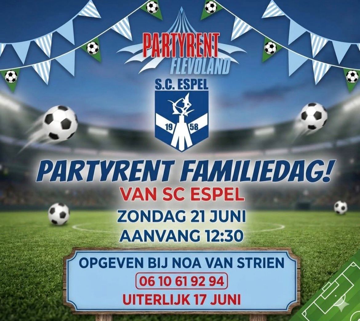Aanstaande zondag | PartyRent familiedagtoernooi